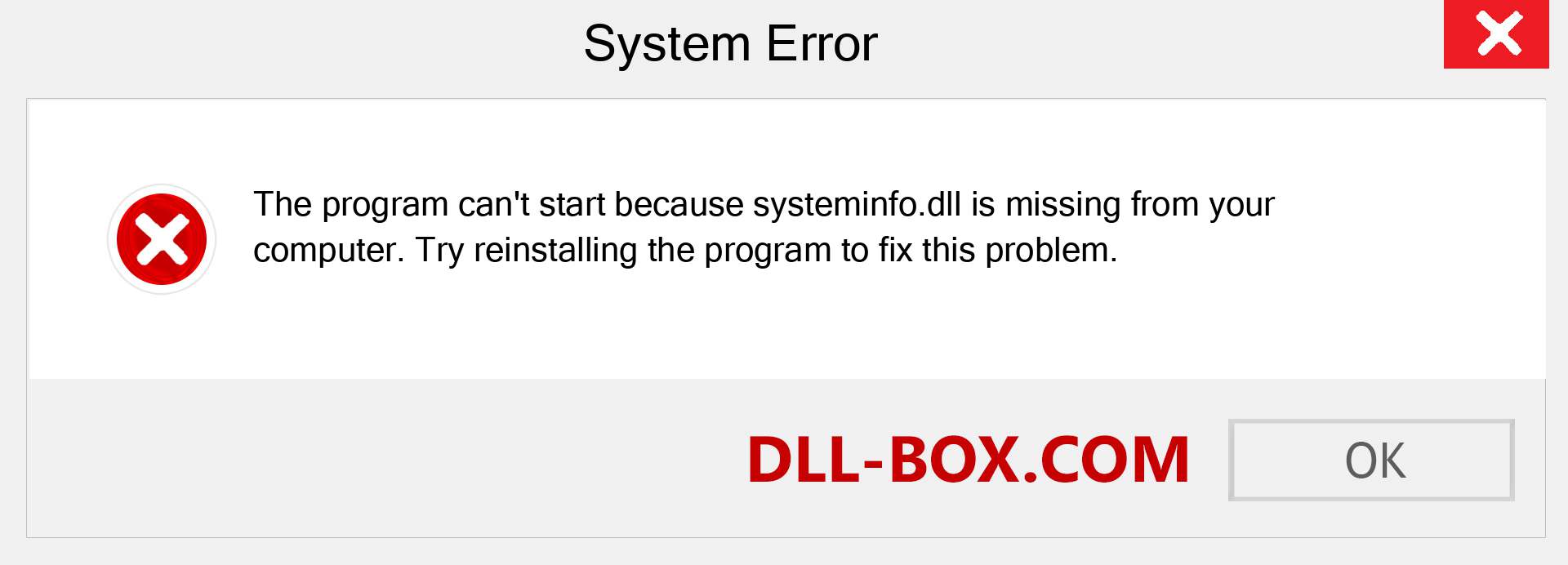  systeminfo.dll file is missing?. Download for Windows 7, 8, 10 - Fix  systeminfo dll Missing Error on Windows, photos, images